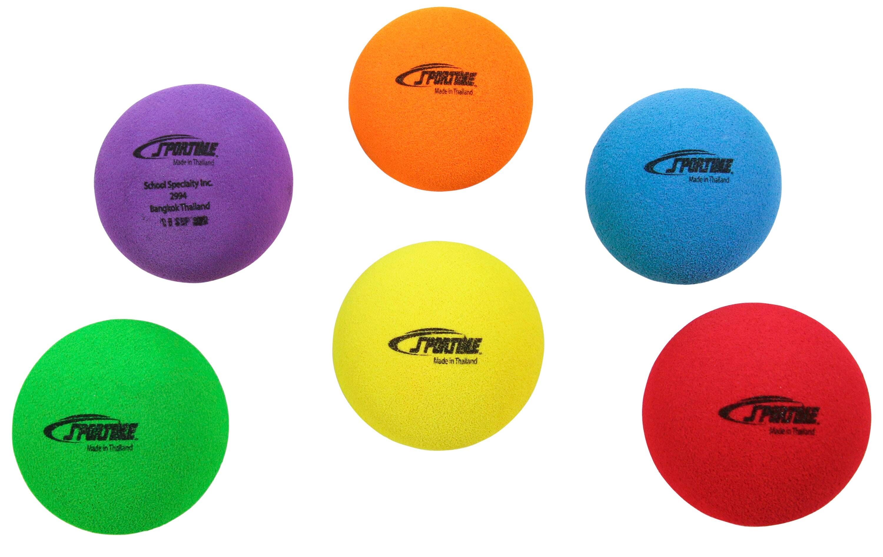 Image for Sportime No Bounce Balls, 3-1/2 Inch Diameter, Assorted Solid Colors, Set of 6 from School Specialty